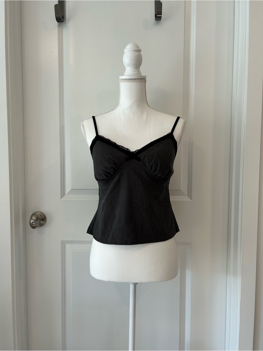 No Boundaries Black Lace-Trim Camisole